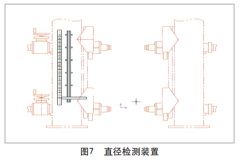 衛(wèi)生紙復(fù)卷機(jī)直徑檢測(cè)裝置